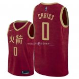 Maillot Houston Rockets Nike NO.0 Marquese Chriss Nike Rouge Ville 2018/2019