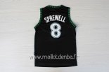Maillot Minnesota Timberwolves No.8 Latrell Sprewell Retro Noir
