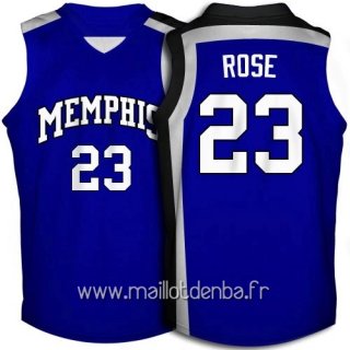 Maillot NCAA Memphis No.23 Derrick Rose Bleu