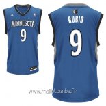Maillot Minnesota Timberwolves No.9 Ricky Rubio Bleu