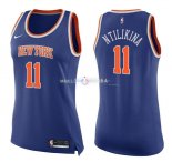 Maillot Femme New York Knicks NO.11 Frank Ntilikina Bleu Icon