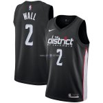 Maillot Enfants Washington Wizards NO.2 John Wall Nike Noir Ville 2018-19