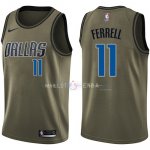 Maillot Service De Salut Dallas Mavericks NO.11 Yogi Ferrell Nike Armée verte 2018