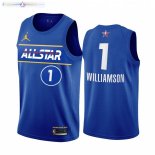 Maillot NBA 2021 All Star NO.1 Zion Williamson Bleu