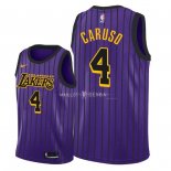 Maillot Los Angeles Lakers Nike NO.4 Alex Caruso Nike Pourpre Ville 2018/2019