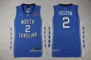 Maillot NCAA North Carolina No.2 Raymond Felton Bleu