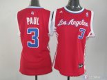 Maillot Femme Los Angeles Clippers NO.3 Chris Paul Rouge