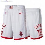 Pantalon Houston Rockets NO.15 Clint Capela Blanc Ville 2020