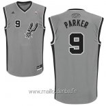 Maillot San Antonio Spurs No.9 Tony Parker Gris