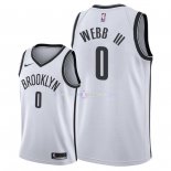Maillot Brooklyn Nets Nike NO.0 James Webb III Blanc Association 2018