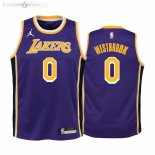 Maillot NBA Enfants Angeles Lakers NO.0 Russell Westbrook Pourpre Statement 2021-22