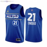 Maillot NBA 2021 All Star NO.21 Joel Embiid Bleu