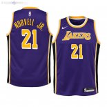 Maillot Enfants Los Angeles Lakers NO.21 Zach Norvell Jr. Pourpre Statement 2019/2020